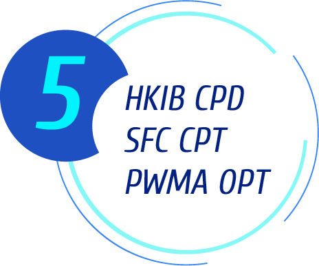 5 HKIB CPD, SFC CPT, PWMA OPT
